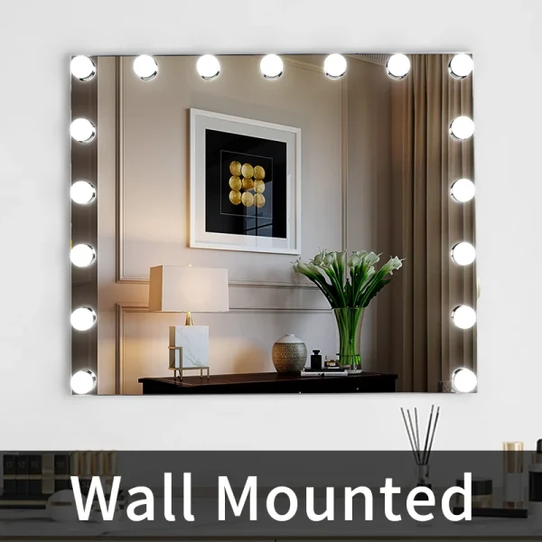 Dimmable Hollywood Led Makeup Mirror 17 Bulbs Desktop Vanity Mirror With s For Girls Makeup - Image 6